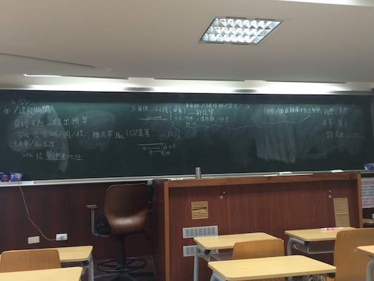 台湾大学の教室
