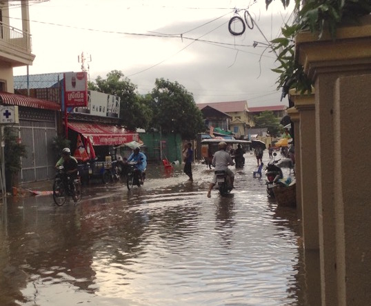 カンボジアの豪雨