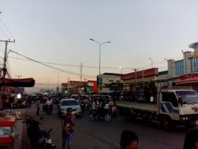 カンボジアの渋滞